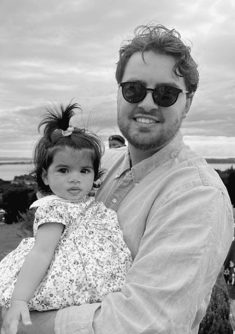 Alex holding his niece