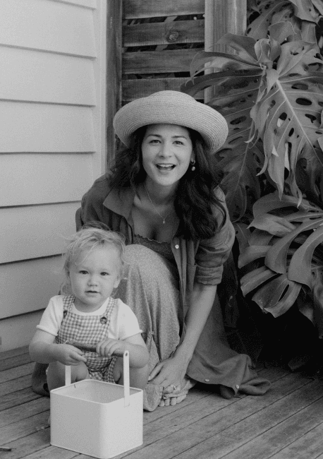 Jessie with son playing on deck